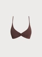 Coffee Twist Backless Bikini Top - Image 6