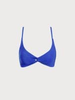 Blue Twist Backless Bikini Top - Image 5
