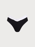 Contrast Trim V-Cut Full Coverage Bikini Bottom - Image 5