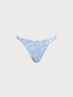 Light Blue Textured O-Ring Bikini Bottom - Image 6