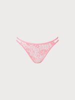 Pink Textured Cutout Bikini Bottom - Image 6