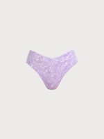 Purple Print High Waisted Bikini Bottom - Image 6