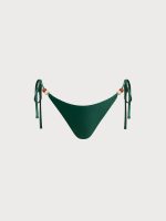Dark Green Tie Bikini Bottom - Image 6