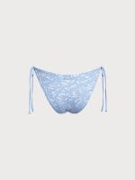 Light Blue Textured Tie Bikini Bottom - Image 6