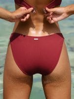 Wine Red Full Coverage Bikini Bottom - Image 5