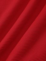 Red Ribbed Seam Full Coverage Bikini Bottom - Image 7