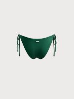 Dark Green Tie Bikini Bottom - Image 7