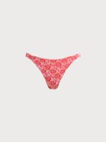 Red Rose Textured Elastic Bikini Bottom - Image 6
