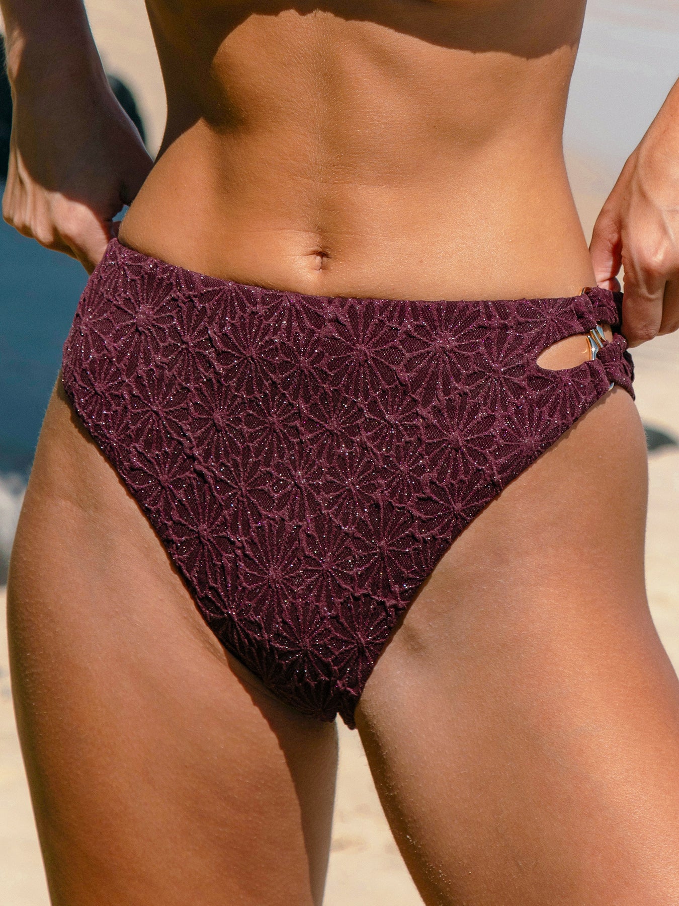 women-knitted-nylon-blended-bikini-bottoms-sustainable-bikinis-nqytd1 Dark Coffee Textured Cutout Bikini Bottom - Image 1
