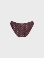 Brown Print Polka Dot Bikini Bottom - Image 7