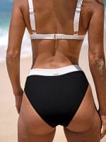 Contrast Trim V-Cut Full Coverage Bikini Bottom - Image 2