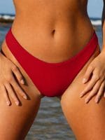 Red-Pink Reversible Bikini Bottom - Image 4