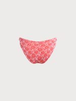 Red Rose Textured Elastic Bikini Bottom - Image 7