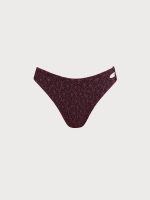 Dark Coffee Textured Cutout Bikini Bottom - Image 8