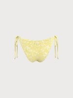 Yellow Textured Tie Bikini Bottom - Image 11