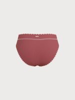 Brick Red Contrast Stitch Bikini Bottom - Image 16