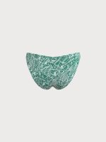 Green Textured Elastic Bikini Bottom - Image 8