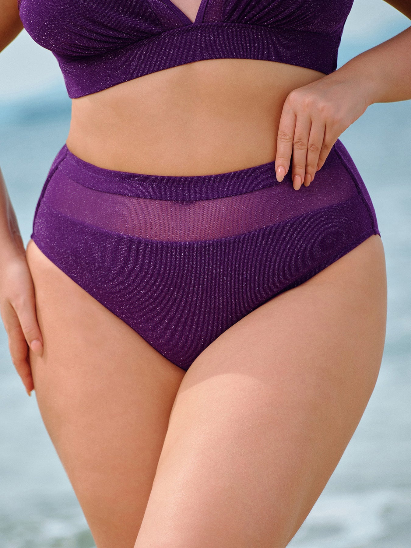 women-knitted-nylon-blended-bikini-bottoms-sustainable-plus_size_bikinis-2xw3af Purple Mesh Plus Size Bikini Bottom - Image 1