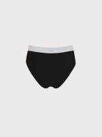 Black Contrast V Cut Plus Size Bikini Bottom - Image 6