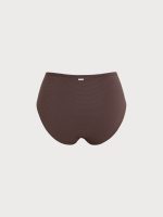 Coffee Ruched Plus Size Bikini Bottom - Image 7