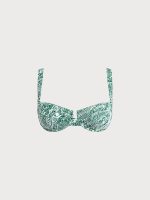 Green Textured Underwire Bikini Top - Image 5