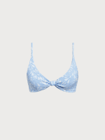 Light Blue Bloom Textured Bikini Top - Image 5