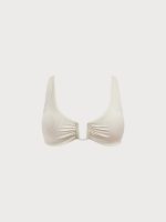 Off White U-Ring Cross Back Bikini Top - Image 6