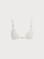 Off White Gold-Accented Bikini Top - Image 4