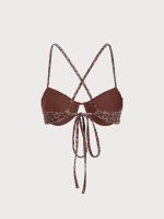 Leopard Print Underwire Lurex Bikini Top - Image 7