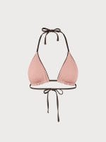 Coffee Halter Reversible Triangle Bikini Top - Image 14