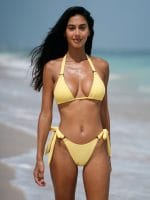 Yellow Tie O-Ring Bikini Top - Image 6