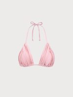 Pink Ruched Bikini Top - Image 8