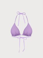 ECONYL® Purple Halter Triangle Bikini Top - Image 6
