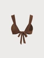 Brown Gold-Accented Bikini Top - Image 5