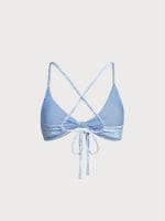 Light Blue Bloom Textured Bikini Top - Image 6