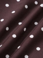 Brown Print Polka Dot Tie-Front Bikini Top - Image 9