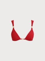 Red Gold-Accented Bikini Top - Image 8