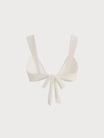 Off White Gold-Accented Bikini Top - Image 5