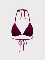 Burgundy Ruched Bikini Top - Image 9