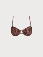 Leopard Print Underwire Lurex Bikini Top - Image 6