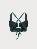 Dark Green Cut Out Plus Size Bikini Top - Image 6