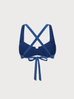 Blue Lurex Underwire Plus Size Bikini Top - Image 6