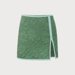 Dark Green Jacquard Cover up Skirt