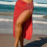 Red Lurex Plus Size Cover-up
