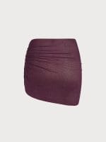 Dark Coffee Sparkle O-Ring Wrap Cover-Up Skirt - Image 8
