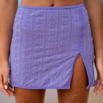 purple Jacquard Cover-Up Skirt