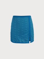 Blue Jacquard Cover-Up Skirt - Image 5