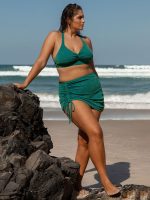 Green Lurex Plus Size Cover-up Skirt - Image 4