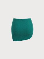 Green Lurex Plus Size Cover-up Skirt - Image 7
