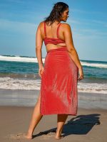 Red Lurex Plus Size Cover-up - Image 4